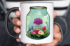Watercolor Floral Jar PNG Clipart Product Image 3