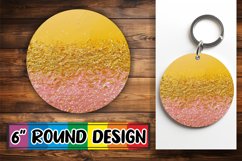 Shimmering Blossom Leopard Sublimation Circle: Keychain, Coa Product Image 1