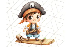 Cartoon Pirate Kids and Animals PNG Clipart for Fun Designs Product Image 5