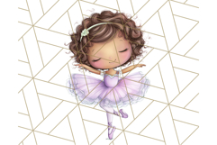 Ballerina Clipart PNG, Cute Ballet Girl Illustration Art Product Image 5