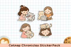 Funny Printable Cat Sticker Pack. PNG. Product Image 9