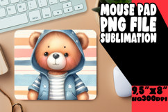 BRIGHT MOUSE PAD SUBLIMATION ART, Teddy Bear Product Image 1