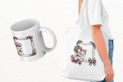 Animals &amp; Girl Patriotic Frames Clipart Product Image 3