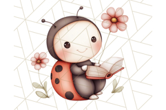 Cute Ladybug Clipart PNG, Pastel Whimsical Bug Illustrations Product Image 5