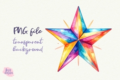 Retro Star Clipart Groovy Disco Christmas PNG Product Image 3