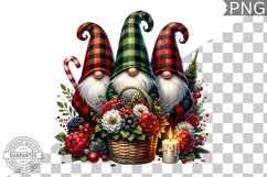 Christmas Gnome Sublimation - Clipart PNG Design Product Image 1