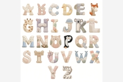 Soft Patchwork Baby Alphabet PNG Bundle Product Image 2