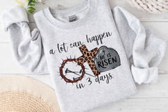 He is Risen Clipart, Happy Easter Sublimation PNG Product Image 2