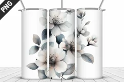 Flowers Tumbler Wrap | Sublimation Design | Tumble PNG Product Image 3