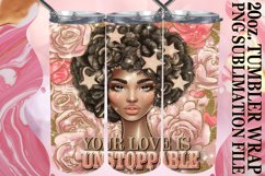Bright Reflections 20oz tumbler wrap, Love Girl Product Image 1