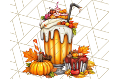 Fall Cottagecore Kitchen Clipart, Cozy Autumn Kitchen PNG Product Image 5