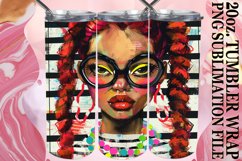 Melanin Muse: Striped Pattern Tumbler Wrap, 20oz Product Image 1