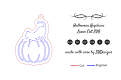 Halloween Keychain Laser Cut SVG Product Image 2