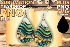 Sweet Teardrop Earrings PNG Art, Pattern Product Image 1