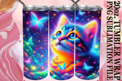Bright journeys 20oz tumbler wrap, Cat Product Image 1