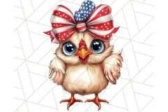 Patriotic Chicken Clipart Png, Funny 4th of July PNG Graphic Product Image 5
