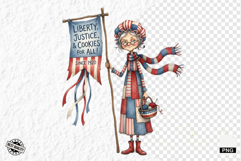 Whimsical Patriotic Grandma Clipart Product Image 1
