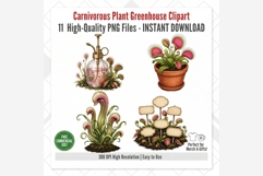 Carnivorous Plant Greenhouse Clipart | Venus Flytrap PNG Product Image 8