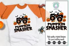 Halloween Pumpkin truck svg, Pumpkin Smasher Monster Truck Product Image 1