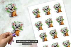 Cute koala sticker, cartoon koala sticker png Product Image 1