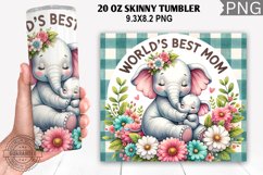 World&#039;s Best Mom Tumbler Wrap, 20 Oz Tumbler Wrap Product Image 1
