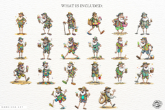 Whimsical Summer Beach Grandpa Clipart Product Image 4