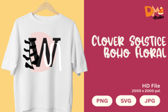 Clover Solstice Boho Floral Monogram Product Image 1