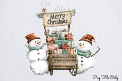 White Rustic Christmas Clipart PNG Product Image 1