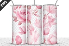 Flowers Tumbler Wrap | Sublimation Design | Tumbler PNG Product Image 1