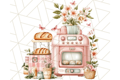 Cottagecore Kitchen Clipart, Vintage Country Floral Kitchen Product Image 5