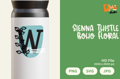 Sienna Thistle Boho Floral Monogram Product Image 1