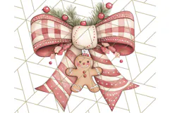Muted Cozy Christmas Bows PNG Clipart, Winter Holiday Png Product Image 5