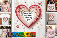 Bright TSHIRT Art PNG, Heart Quote Product Image 1