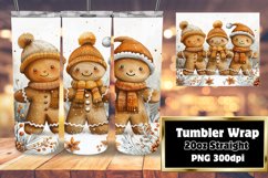 Christmas Gingerbread Wrap 20oz Tumbler Sublimation Product Image 1