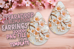Artful Teardrop Design for Sublimation , 3D Flower Product Image 1