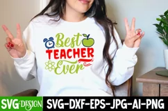 Best Teacher Ever SVG Cut File | Teacher SVG Cut File Product Image 2