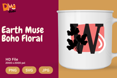 Earth Muse Boho Floral Monogram Product Image 1
