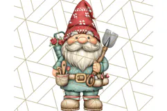 Farmer Gnome Clipart, Cute Farm Gnomes PNG Illustrations Product Image 5