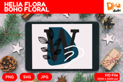 Helia Flora Boho Floral Monogram Product Image 1