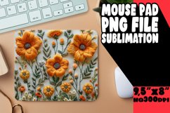 Embroidered Floral Medley: Sublimation Mouse Pad Product Image 1