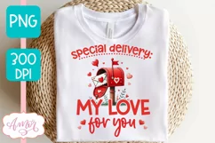 Cute Valentine's day PNG for sublimation, love letter png Product Image 2