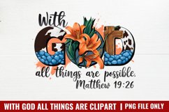 With God All Things Are Possible PNG Product Image 1