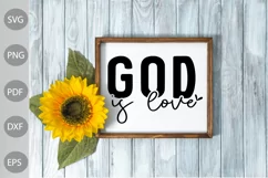God Is Love SVG Cut Files / Christian Quote SVG Design Product Image 3