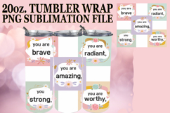 Whimsical nights 20oz tumbler wrap, Quote Product Image 1