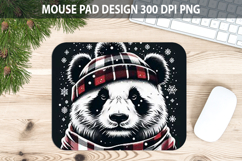 Christmas Panda Mouse Pad Sublimation - Animal PNG Design Product Image 1