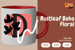 Rustleaf Boho Floral Monogram Product Image 1
