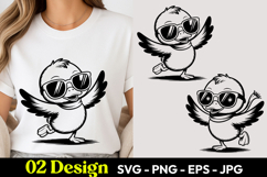 Dancing Chick SVG PNG Product Image 1