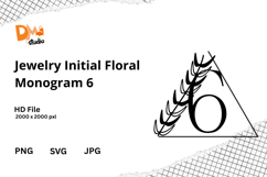 Jewelry Initial Floral Monogram Product Image 1