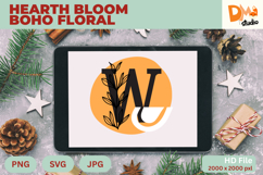 Hearth Bloom Boho Floral Monogram Product Image 1
