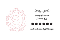 Vintage Halloween Earrings SVG - Laser Cut Spooky SVG Product Image 2